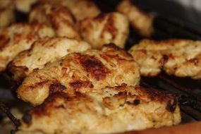 barbecue grill turkey close-up