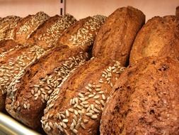 Bread in bakery store in uzbekistan