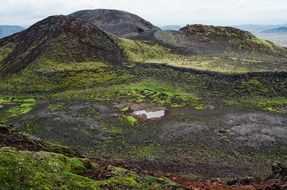 hiking on a volcano