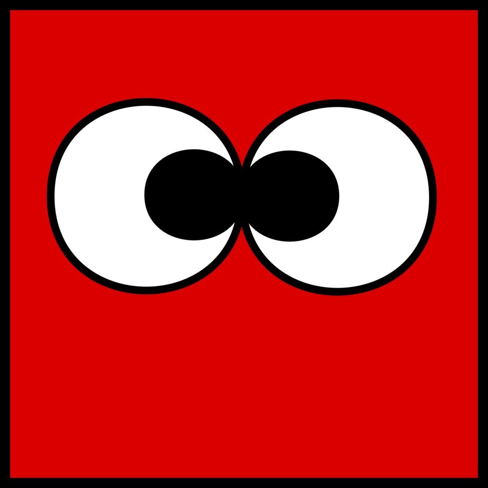 square red smiley with eyes drawing