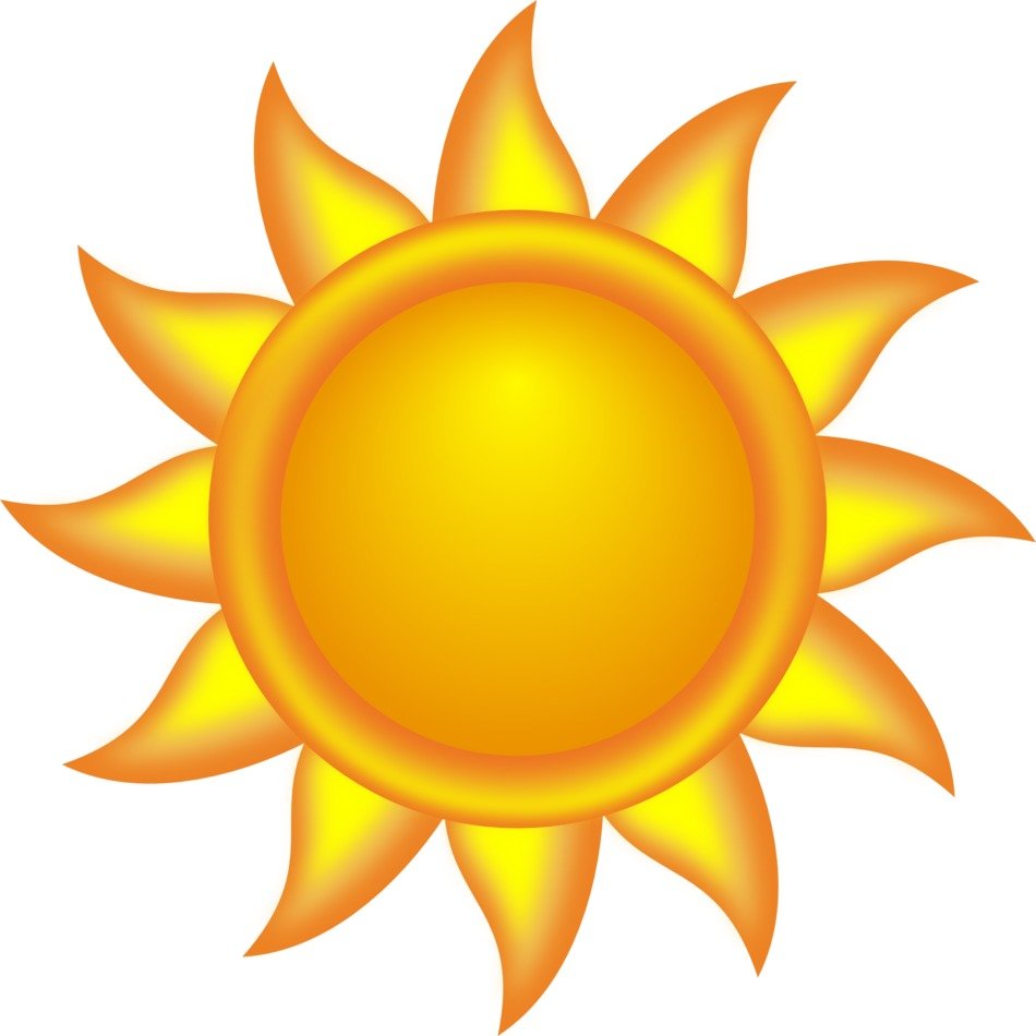 sun on white background