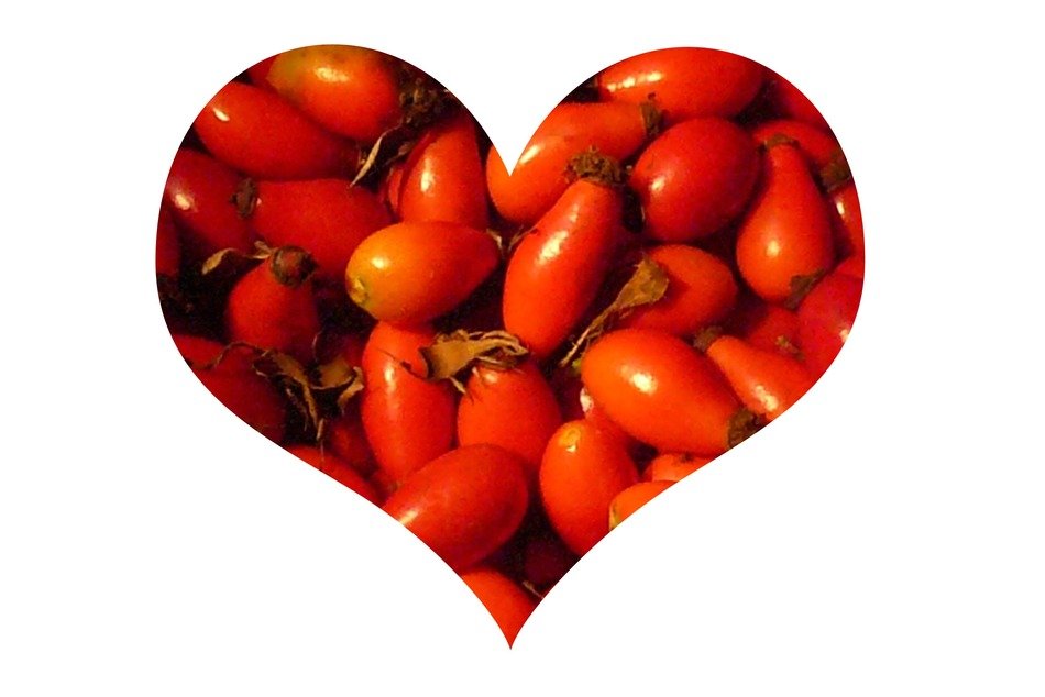rose hip heart