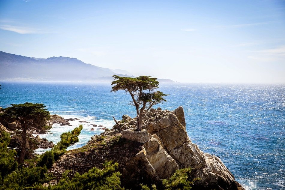 amazing view of the ocean from a cape