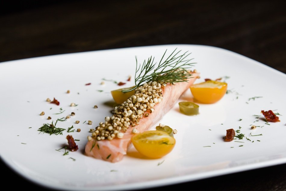 dish with restaurant presentation