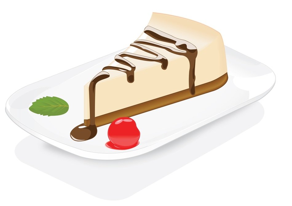Clipart of sweet cheesecake