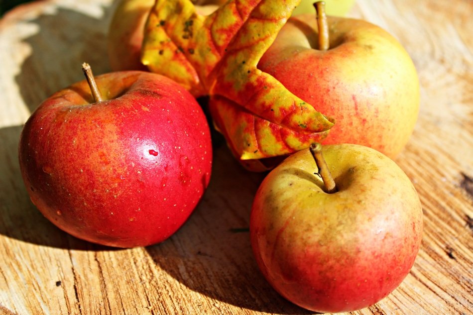 red ripe apples