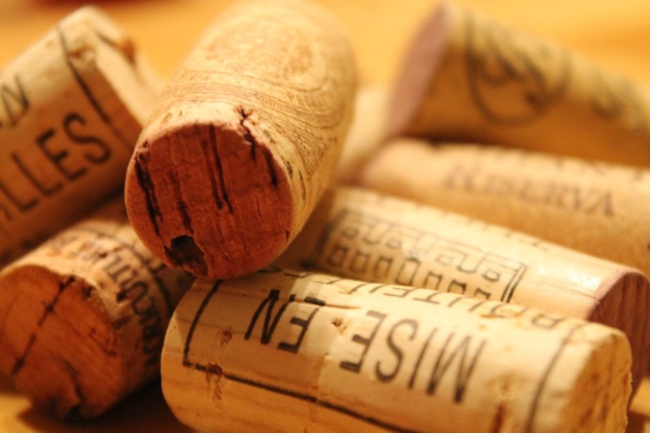 Macro photo of the corks