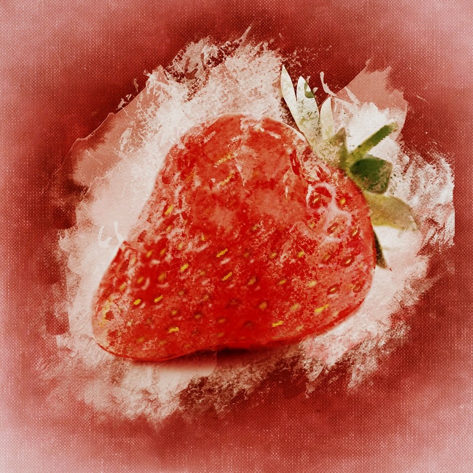 painted strawberries in the picture