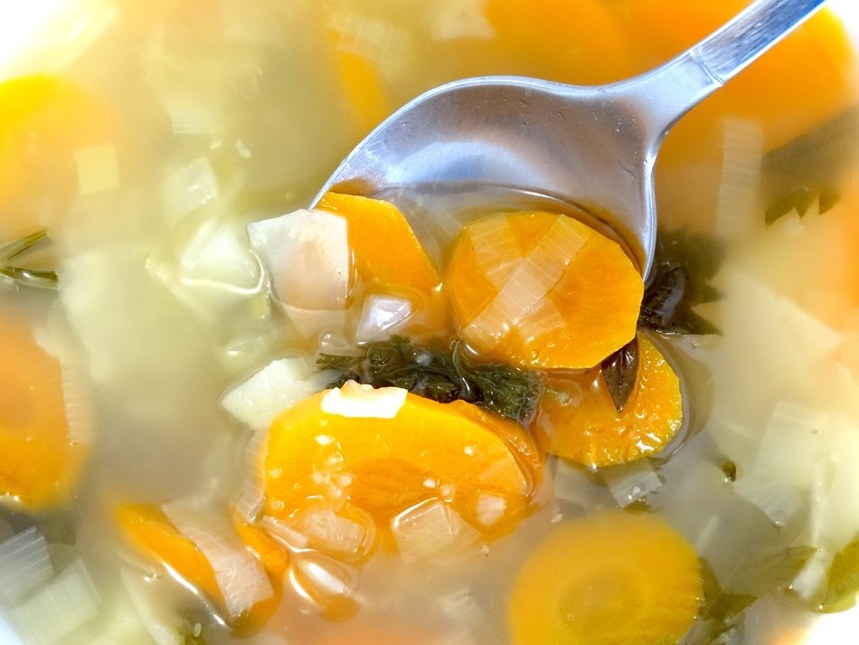 carrots in vegetable soup