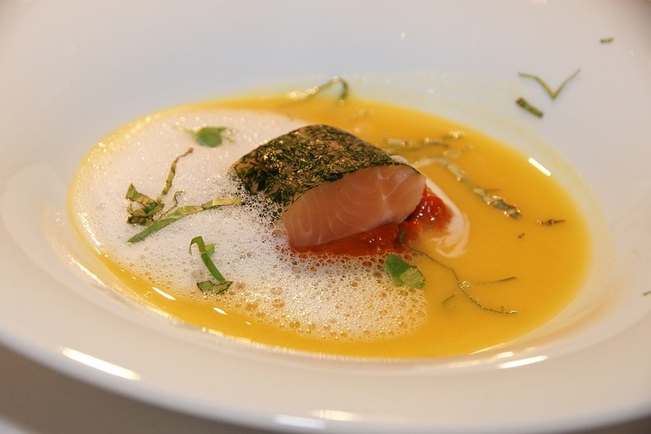 Salmon in the soup