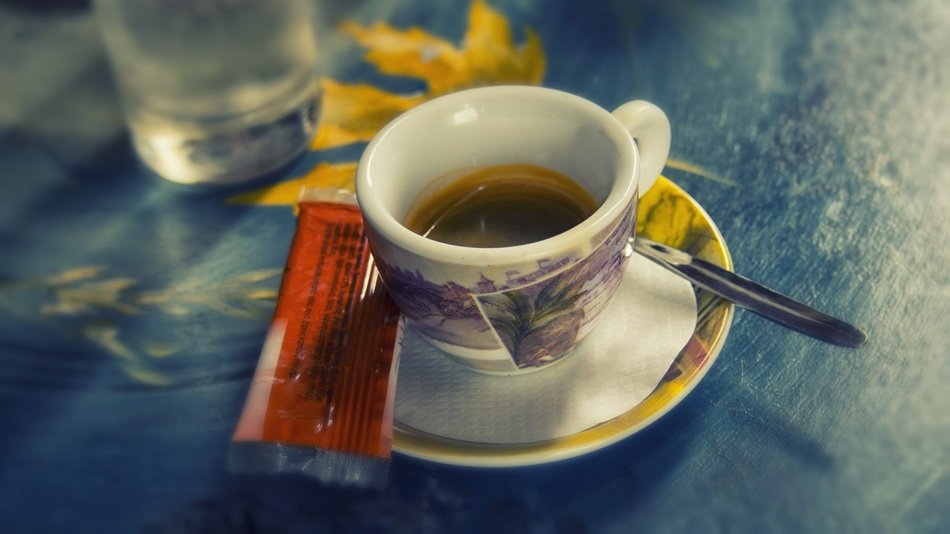 cup of coffee on the table