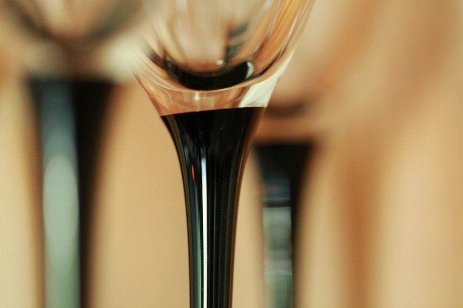 the glass stem of the glass