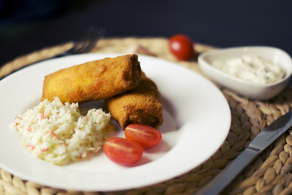 a plate of food for dinner