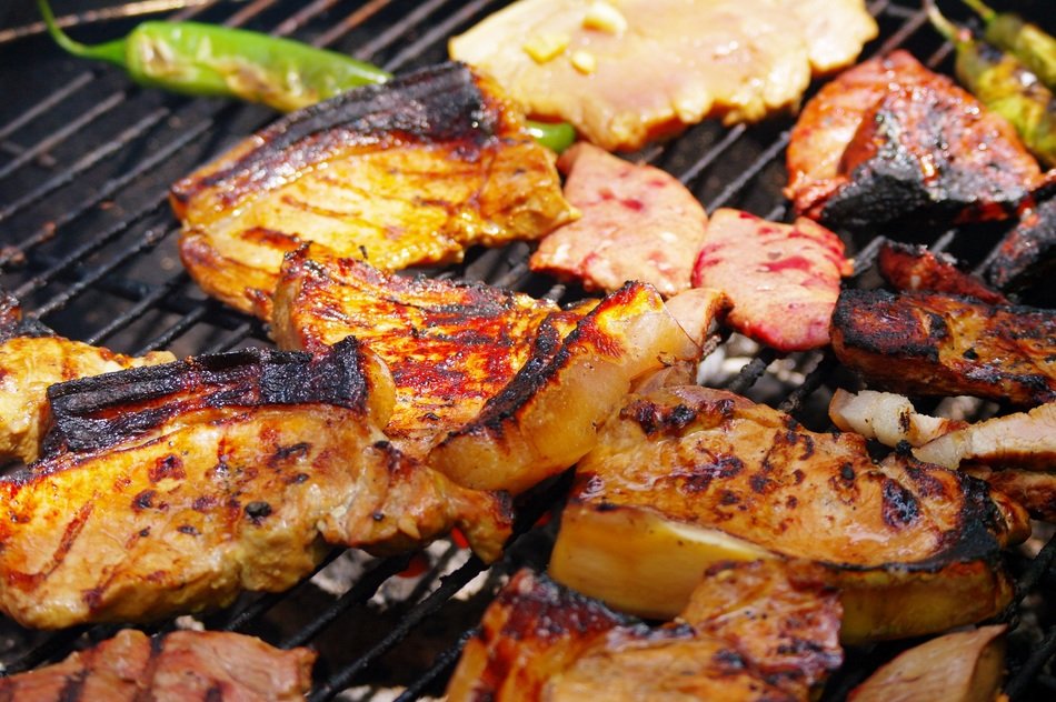 closeup photo of the barbecue