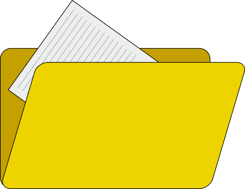Yellow folder as picture for clipart free image download