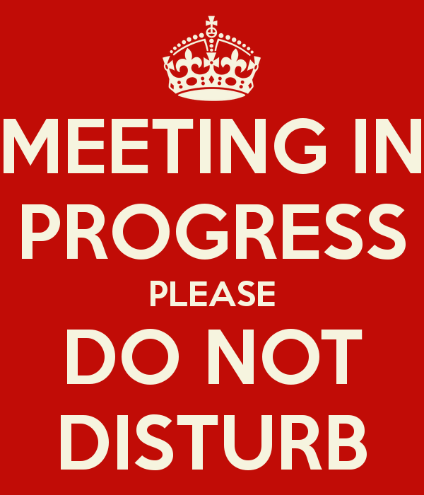 Do Not Disturb Meeting In Progress Sign N2 free image download