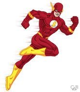 Flash Running Cartoon drawing