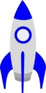 blue Space Rocket drawing