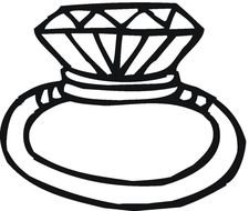diamond ring as a graphic illustration