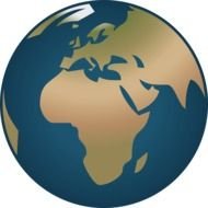 Colorful simple globe clipart