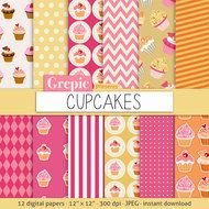Cupcake Scrapbook Paper