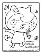 Spanish words for Body Parts, Coloring Page For Kids