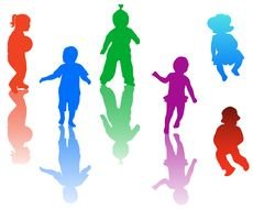Children Playing Clip Art darwing