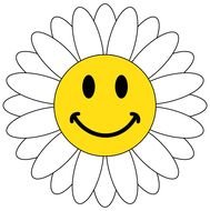 digital smiling daisy