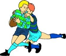 Clipart of Rugby players