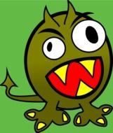 Cartoon Monster Clip Art drawing