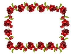 Clip art of red Roses border