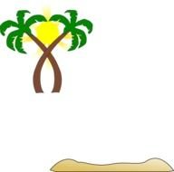 Beach Palm Tree Clip Art N32