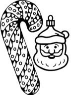 Christmas Candy Canes drawing
