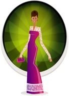 Glamour Girl Clip Art drawing