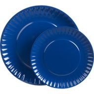 blue paper plates