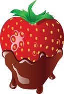 Strawberry Chocolate Cartoon