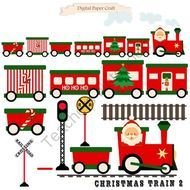 Christmas Train Clip Art N9