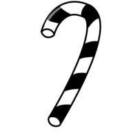 Christmas candy Black And White drawing