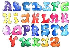 colorful letters as a picture for clipart