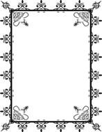 black frame in the form of a forged lattice