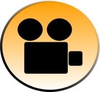 Movie Camera Icon Gold