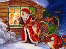 card with Santa Claus