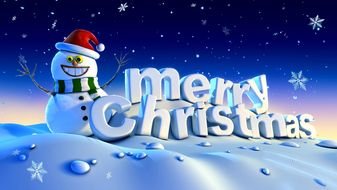 Clip art of Merry Christmas Wishes card