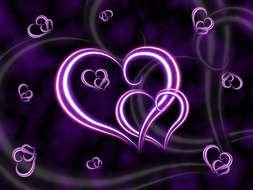 Ä°llustration of Purple Hearts