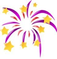 fireworks with stars as a picture for clipart