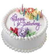 Happy Birthday flower Cake drawing