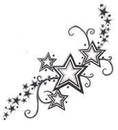 black and white star pattern