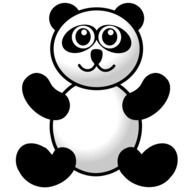 painted plush panda