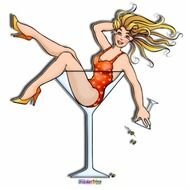 Cartoon Martini Glass