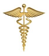 Golden Medical Symbol as a picture for clipart